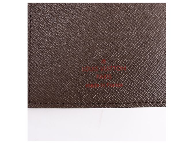 Billetera bi-fold Louis Vuitton Damier Ebene Brazza N60017 Castaño - vista 13