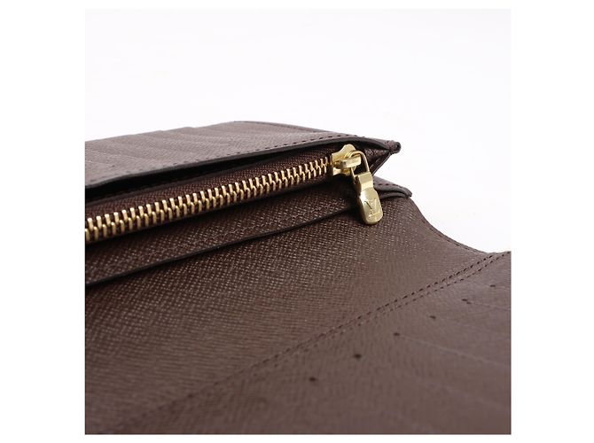 Billetera bi-fold Louis Vuitton Damier Ebene Brazza N60017 Castaño - vista 14