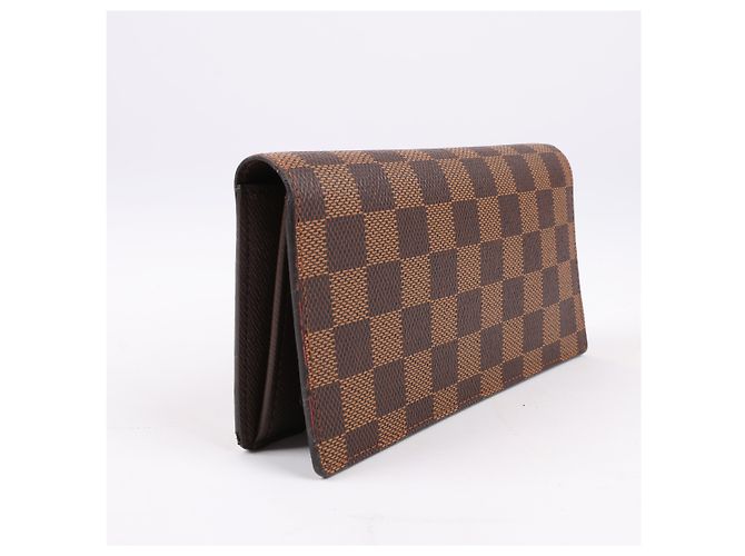 Billetera bi-fold Louis Vuitton Damier Ebene Brazza N60017 Castaño - vista 2