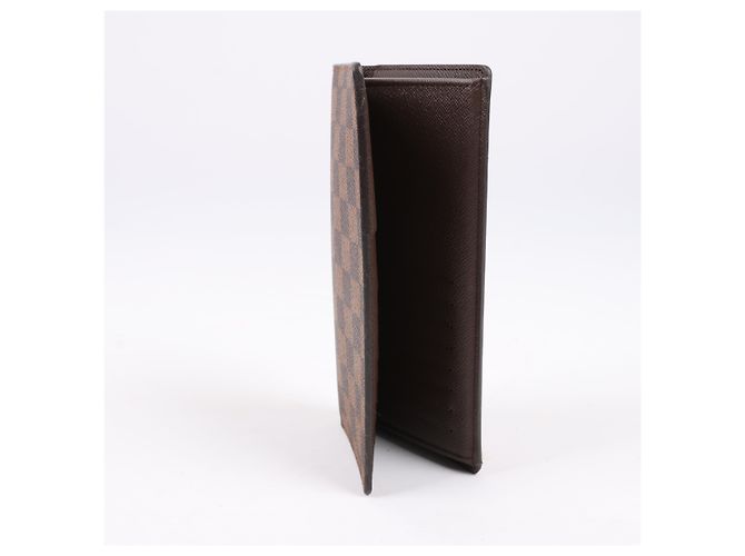 Billetera bi-fold Louis Vuitton Damier Ebene Brazza N60017 Castaño - vista 8