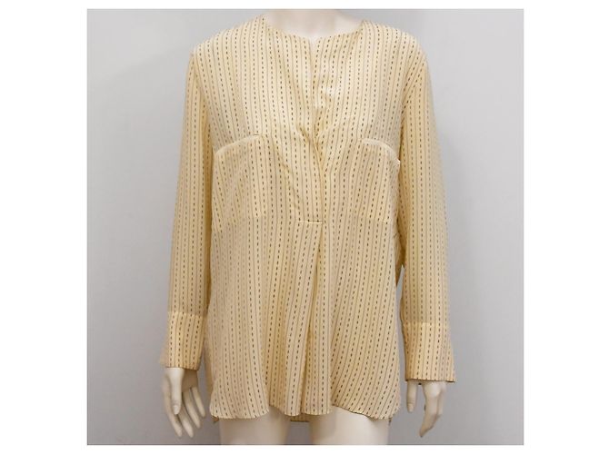 Blusa de seda pura con estampado abstracto By Malene Birger en crema vainilla M Beige Crudo - vista 5