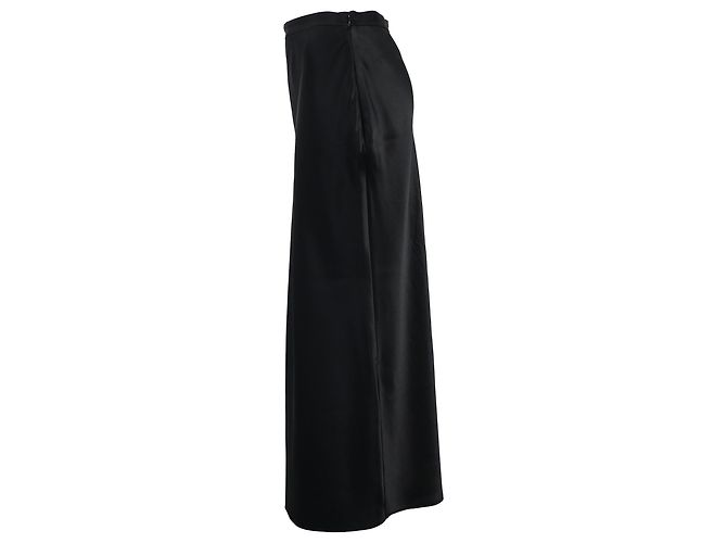 Falda Midi Joseph en Seda Negra Negro - vista 2