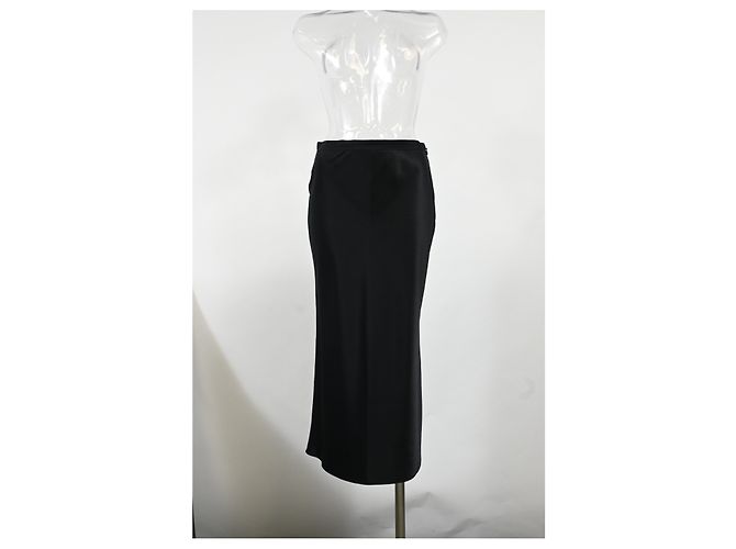 Falda Midi Joseph en Seda Negra Negro - vista 5