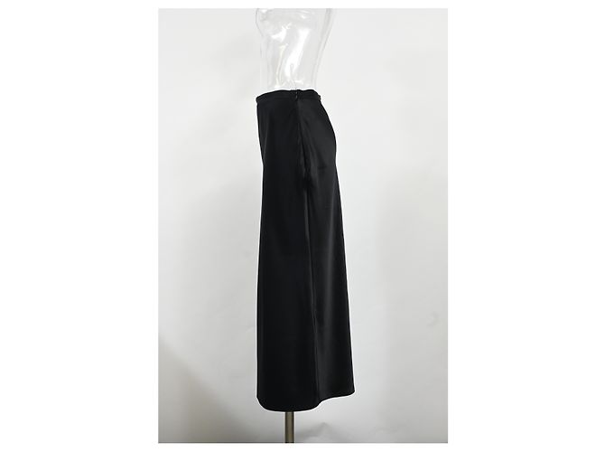 Falda Midi Joseph en Seda Negra Negro - vista 6
