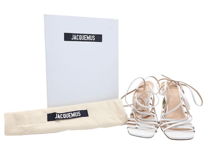 Sandali Jacquemus Pisa in pelle bianca - vista 6