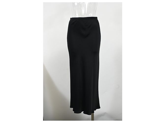 Falda Maxi Anine Bing en seda negra Negro - vista 5