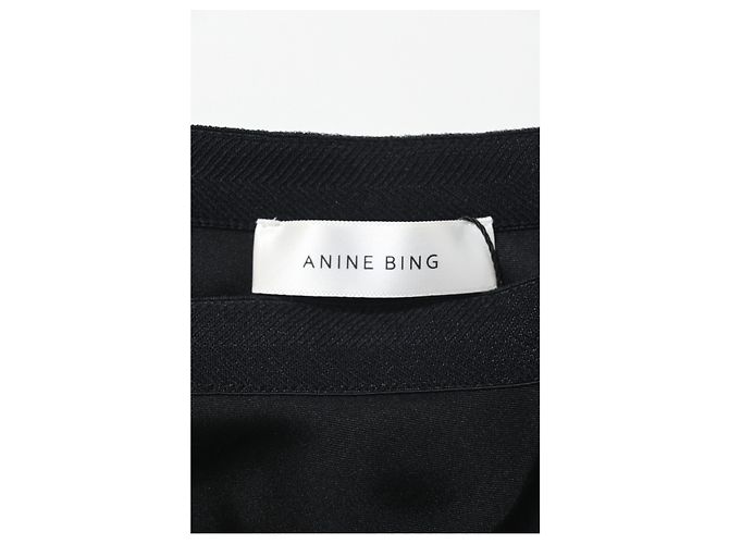 Falda Maxi Anine Bing en seda negra Negro - vista 8