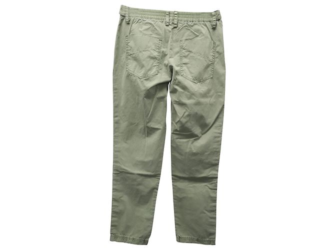 Zadig & Voltaire Pamela Side-Strip Trousers in Army Green Cotton - view 2