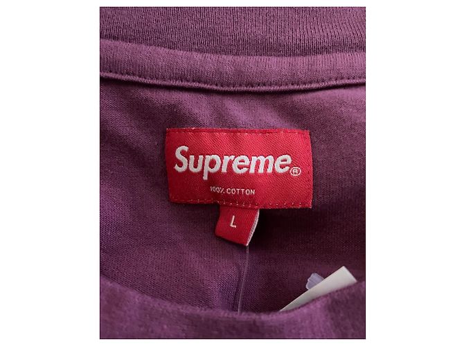 Louis Vuitton Camiseta Supreme Small Box Logo en algodón burdeos Roja - vista 4