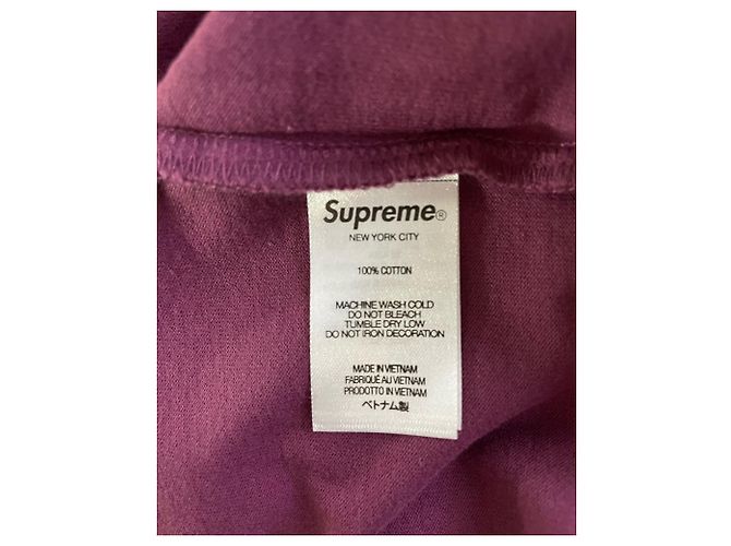 Louis Vuitton Camiseta Supreme Small Box Logo en algodón burdeos Roja - vista 5