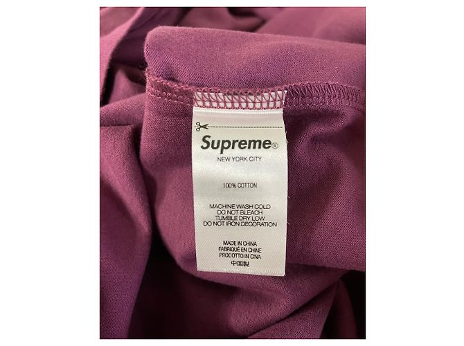 Louis Vuitton Camiseta Supreme Small Box Logo en algodón burdeos Roja - vista 4