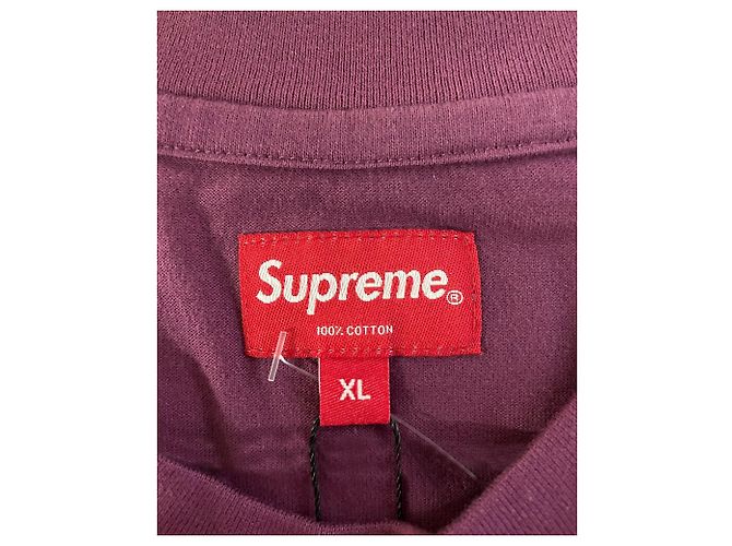 Louis Vuitton Camiseta Supreme Small Box Logo en algodón burdeos Roja - vista 5