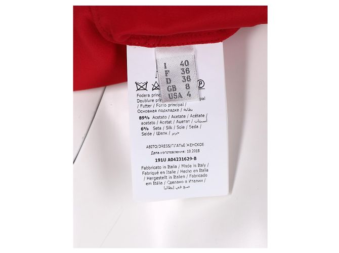 Vestido mini de acetato rojo con detalles de flecos de Alberta Ferretti Roja - vista 12