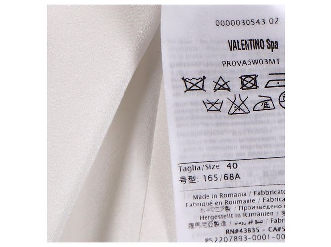 Vestido mini com estampa de macaco e babados em seda creme RED Valentino - vista 6