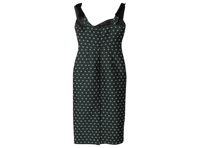 Alexa Chung Floral Jacquard Bleistiftkleid aus Polyester in Smaragdgrün - Ansicht 4
