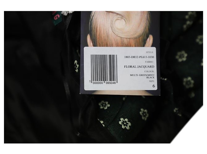 Alexa Chung Floral Jacquard Bleistiftkleid aus Polyester in Smaragdgrün - Ansicht 8