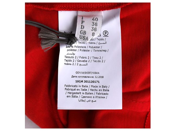 Rote Polyester Mini A-Linien-Rock mit Pailletten von Alberta Ferretti - Ansicht 5