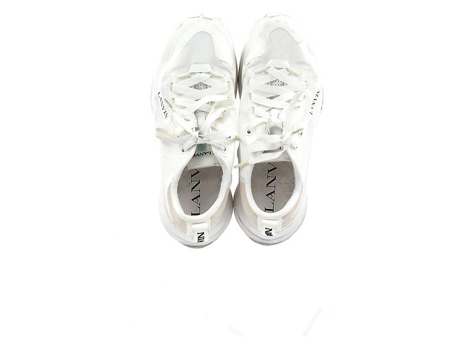 Sneakers con lacci Lanvin L-I in rete bianca Bianco - vista 12