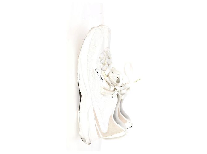 Sneakers con lacci Lanvin L-I in rete bianca Bianco - vista 13