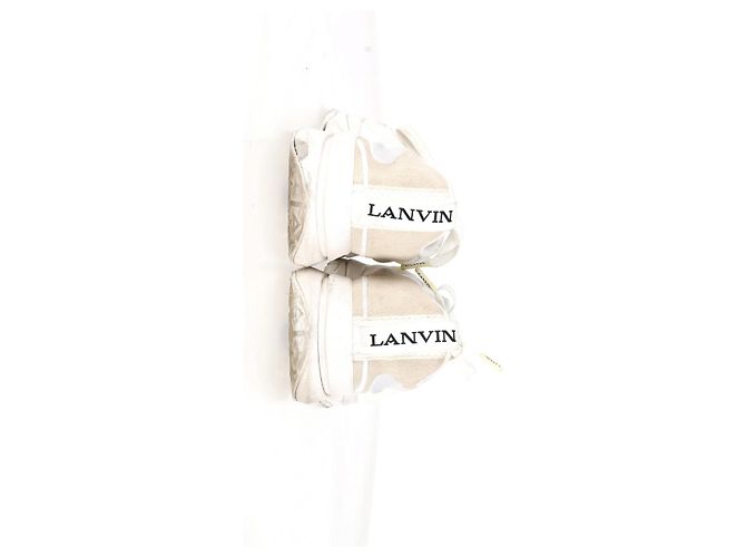 Sneakers con lacci Lanvin L-I in rete bianca Bianco - vista 14