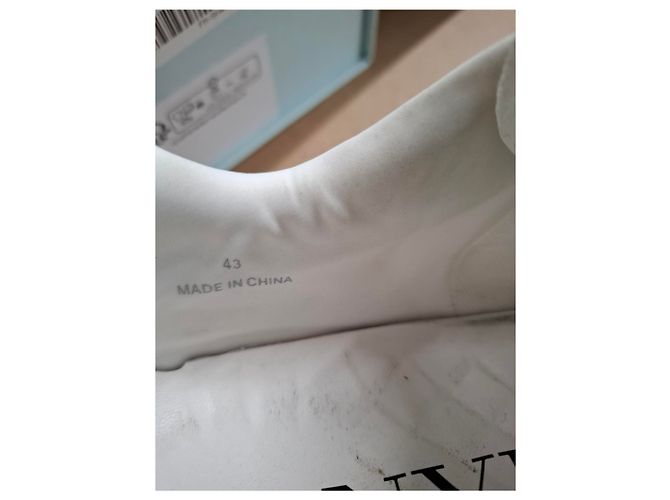 Sneakers con lacci Lanvin L-I in rete bianca Bianco - vista 16