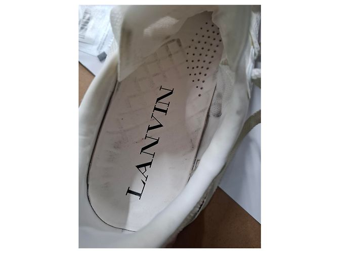 Sneakers con lacci Lanvin L-I in rete bianca Bianco - vista 17