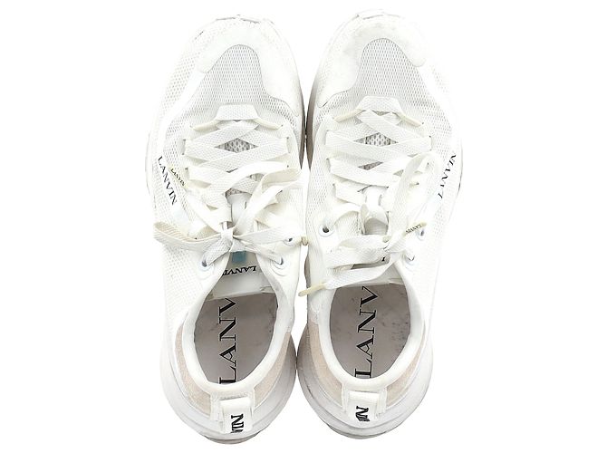 Sneakers con lacci Lanvin L-I in rete bianca Bianco - vista 3