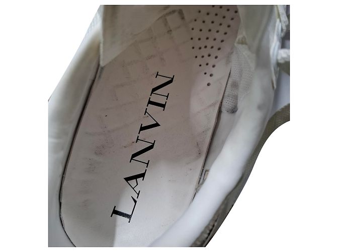 Sneakers con lacci Lanvin L-I in rete bianca Bianco - vista 8