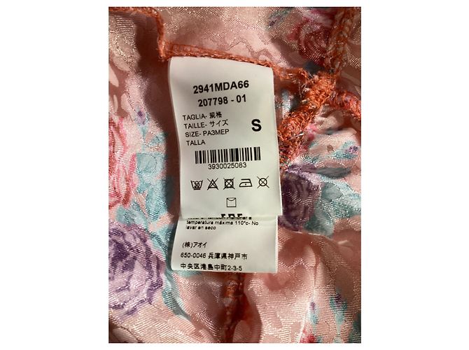 Abito midi a maniche lunghe con stampa floreale MSGM in poliestere multicolore - vista 12