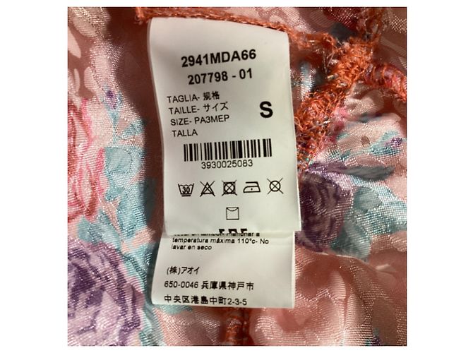 Abito midi a maniche lunghe con stampa floreale MSGM in poliestere multicolore - vista 6
