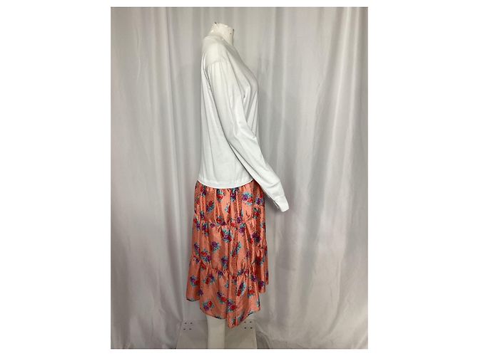 Abito midi a maniche lunghe con stampa floreale MSGM in poliestere multicolore - vista 8