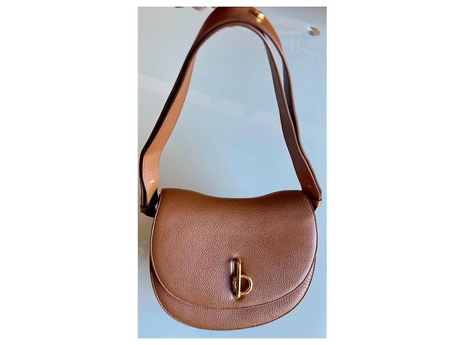 Borsa a mano Burberry Rocking Horse Marrone chiaro pelle e pelliccia - vista 11