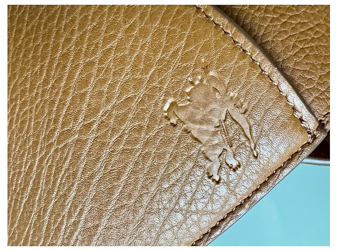 Borsa a mano Burberry Rocking Horse Marrone chiaro pelle e pelliccia - vista 12