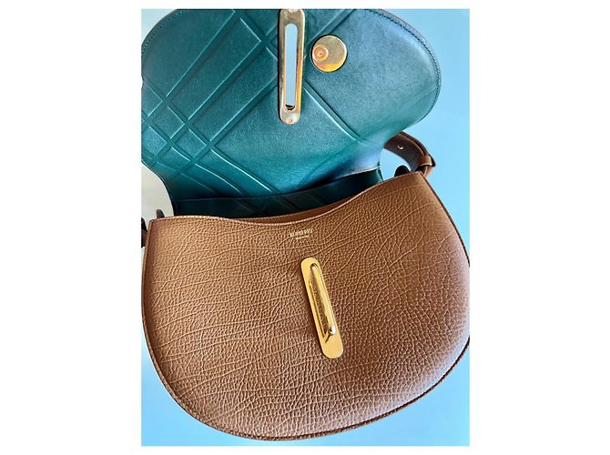 Borsa a mano Burberry Rocking Horse Marrone chiaro pelle e pelliccia - vista 4