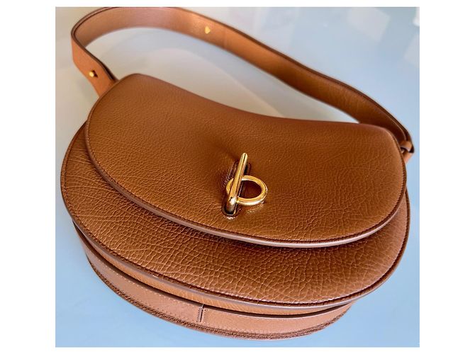 Borsa a mano Burberry Rocking Horse Marrone chiaro pelle e pelliccia - vista 5