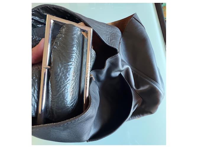 Acne Borsa a tracolla con manico largo Nero Marrone chiaro - vista 8