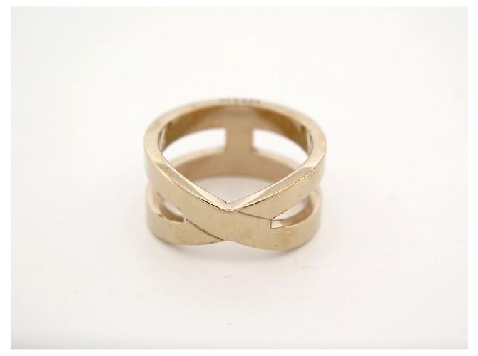 Ring Hermès ANELLO DI SCIARPA HERMES POP H IN METALLO DORATO D'oro - vista 4