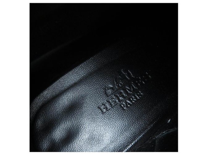 Hermès Schwarze Medor HERMES Leder Stiefeletten - Ansicht 10