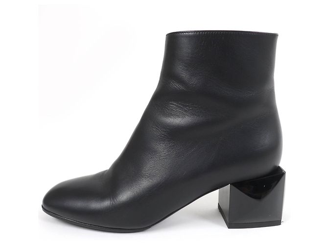 Hermès Schwarze Medor HERMES Leder Stiefeletten - Ansicht 4