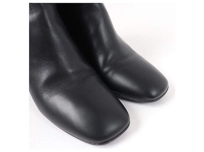 Hermès Schwarze Medor HERMES Leder Stiefeletten - Ansicht 7