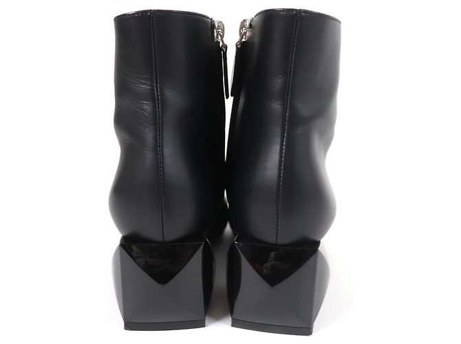 Hermès Schwarze Medor HERMES Leder Stiefeletten - Ansicht 8