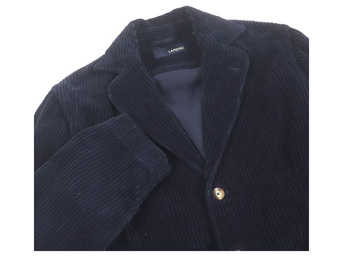 Autre Marque Chaqueta a medida de pana de algodón LARDINI azul marino M - vista 2
