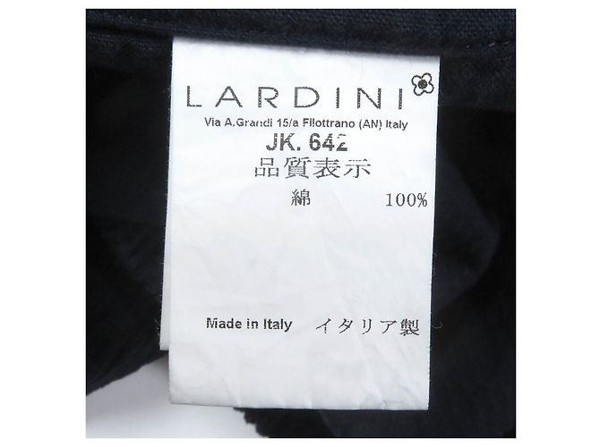 Autre Marque Chaqueta a medida de pana de algodón LARDINI azul marino M - vista 7