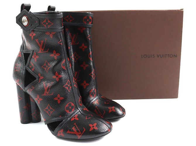 Botas de tacón de tobillo Monogram Rouge Flower Louis Vuitton - vista 2