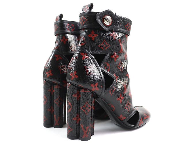 Botas de tacón de tobillo Monogram Rouge Flower Louis Vuitton - vista 7