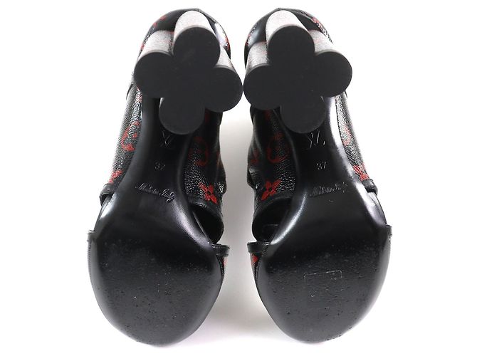 Botas de tacón de tobillo Monogram Rouge Flower Louis Vuitton - vista 8
