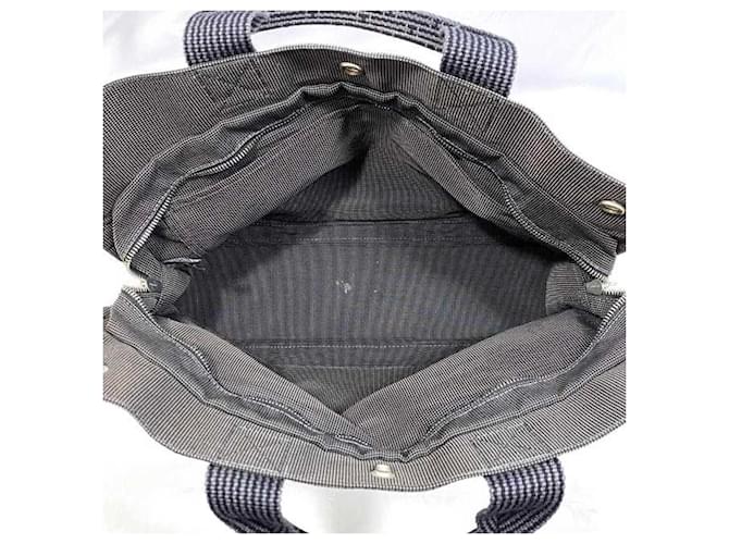 Hermès Hermes graue Canvas-Tasche Braun - Ansicht 7