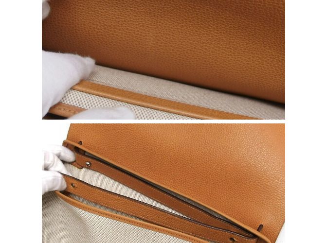 Borsa a spalla Vacheriese PM Colorado di Hermès Beige - vista 12
