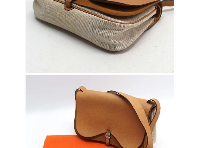 Borsa a spalla Vacheriese PM Colorado di Hermès Beige - vista 4