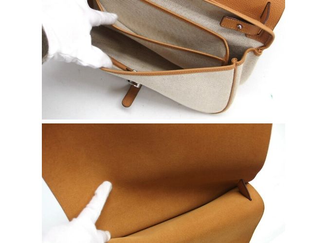 Borsa a spalla Vacheriese PM Colorado di Hermès Beige - vista 6
